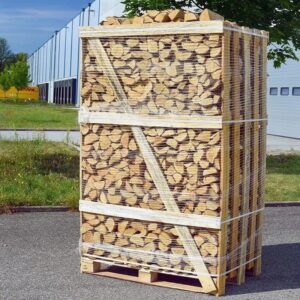 Brennholz Birke 25 cm – 1,8 Raummeter auf Palette, kammergetrocknet &amp; ofenfertig